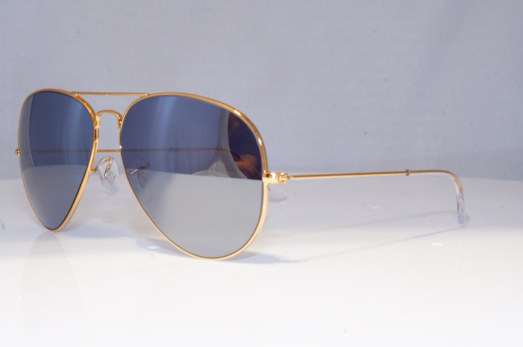 RAY-BAN Mens Mirror Designer Sunglasses Gold Pilot AVIATOR 62mm RB 3025 17692