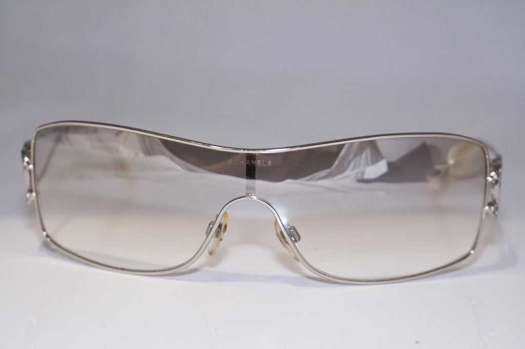 CHANEL Womens Designer Crystal Sunglasses Silver Shield 4072 C 232/7H 14636