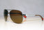 PRADA Mens Designer Sunglasses Brown Aviator SPS 51O 5AV-5Y1 15148