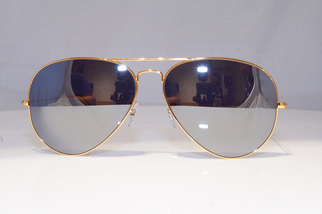 RAY-BAN Mens Mirror Designer Sunglasses Gold Pilot AVIATOR 62mm RB 3025 17692