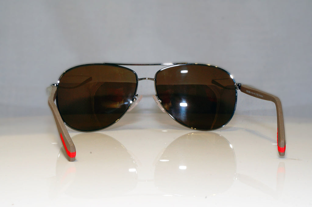 PRADA Mens Designer Sunglasses Brown Aviator SPS 51O 5AV-5Y1 15148