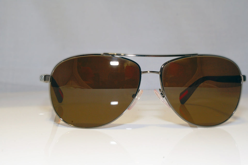 PRADA Mens Designer Sunglasses Brown Aviator SPS 51O 5AV-5Y1 15148