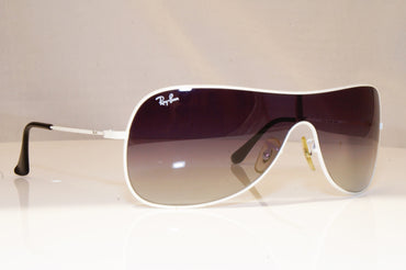 RAY-BAN Mens Designer Sunglasses White Shield RB 3211 032/8G 18464