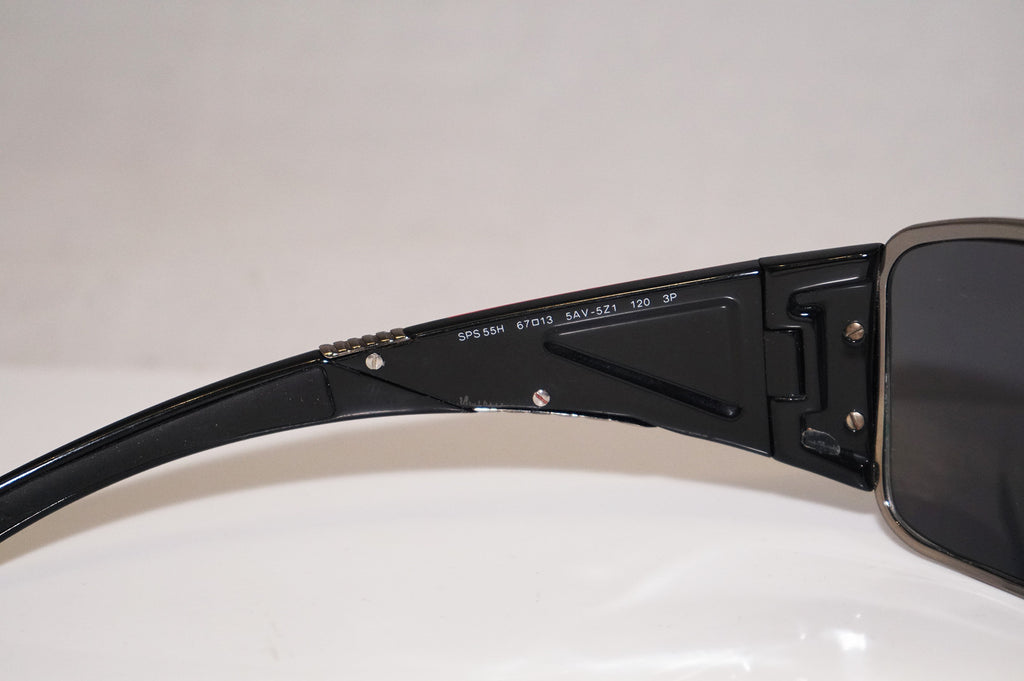 PRADA Mens Designer Polarized Sunglasses Black Square SPS 55H 5AV-5Z1 14698