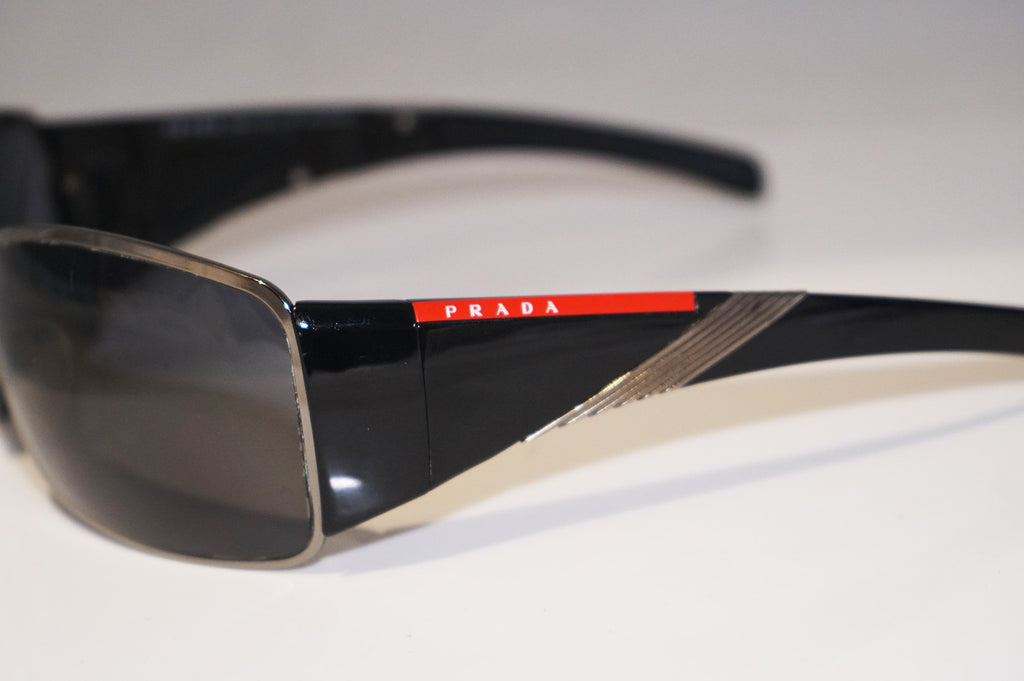 PRADA Mens Designer Polarized Sunglasses Black Square SPS 55H 5AV-5Z1 14698