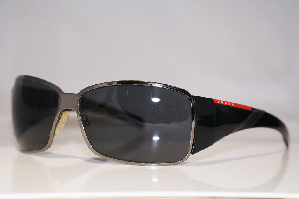 PRADA Mens Designer Polarized Sunglasses Black Square SPS 55H 5AV-5Z1 14698