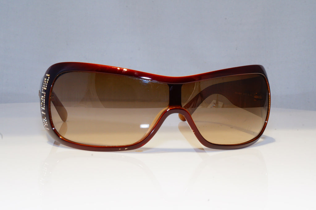 VERSACE Womens Diamante Designer Sunglasses Brown Wrap 4098-B 520/13 16709