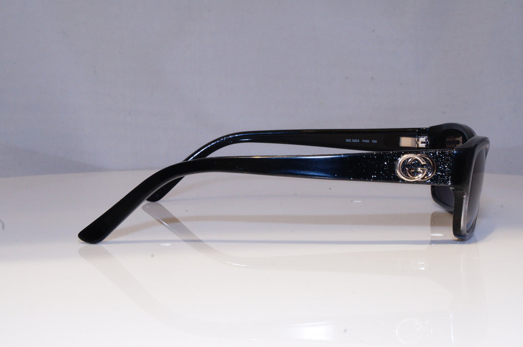 GUCCI Womens Designer Sunglasses Black Rectangle GLITTER GG 3203 YHO 10656