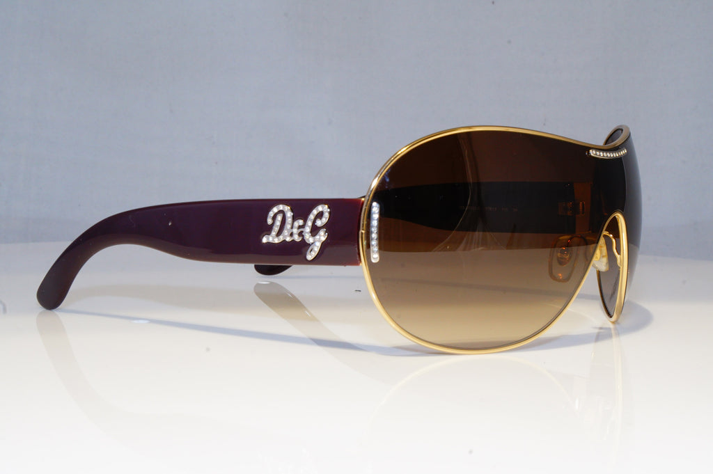 DOLCE & GABBANA Womens Diamante Designer Sunglasses Shield D&G 6022 176/13 18246