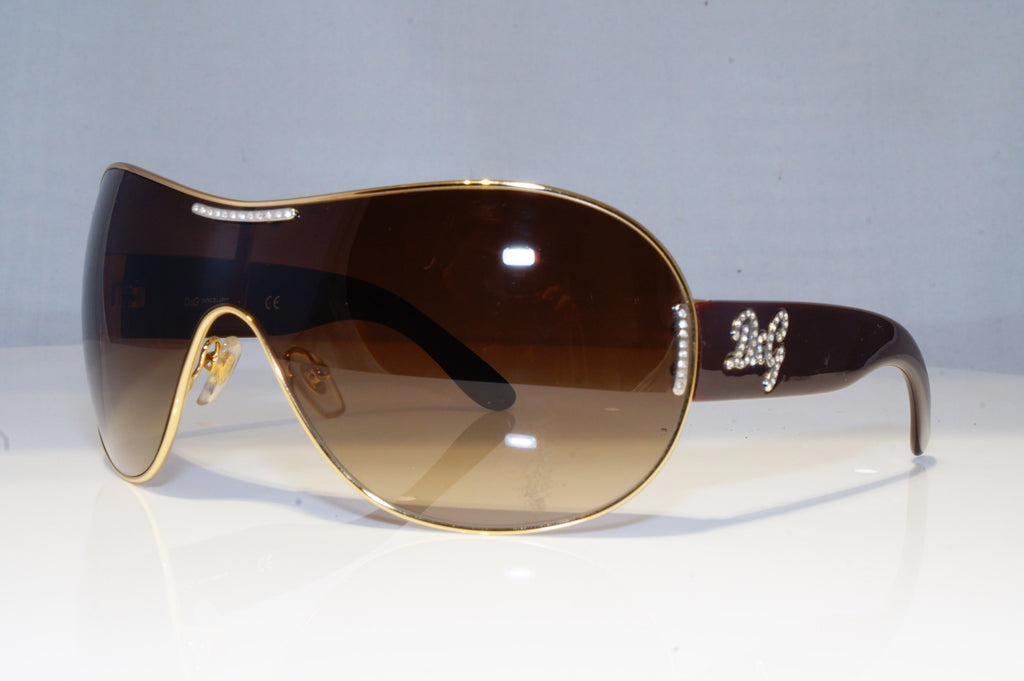 DOLCE & GABBANA Womens Diamante Designer Sunglasses Shield D&G 6022 176/13 18246