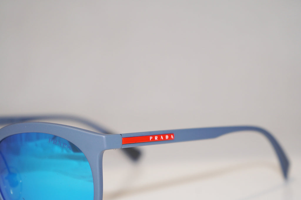 PRADA Mens Designer Mirror Sunglasses Blue Clubmaster SPS 04S VHG-5M2 15170