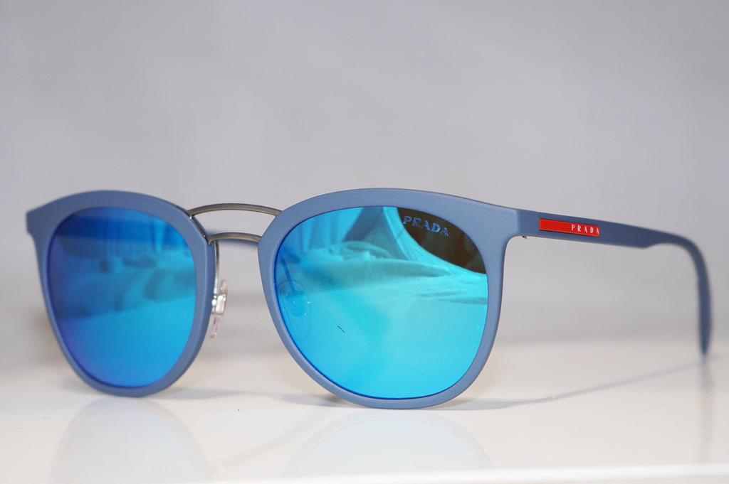 PRADA Mens Designer Mirror Sunglasses Blue Clubmaster SPS 04S VHG-5M2 15170