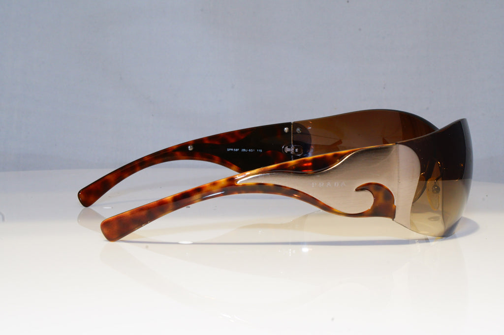 PRADA Womens Designer Sunglasses Brown Shield SPR 58F 2BU-6S1 18399