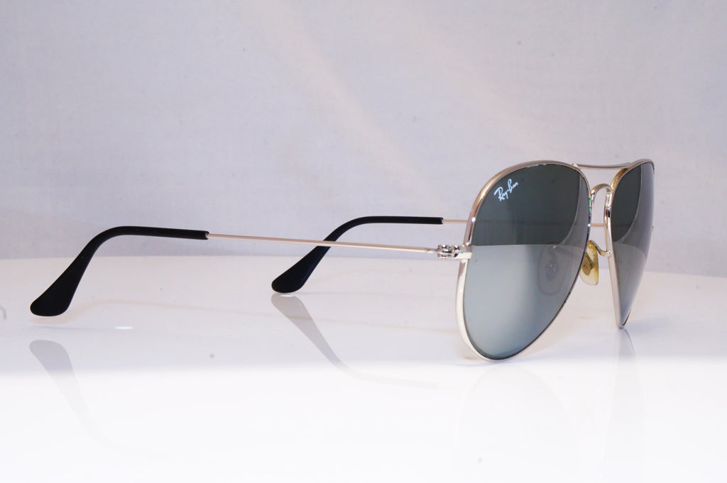 RAY-BAN Mens Mirror Designer Sunglasses Silver Aviator RB 3025 W3277 18472