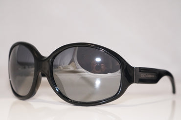 DOLCE & GABBANA Womens Designer Mirror Sunglasses Black Oversized DG 473S 14704