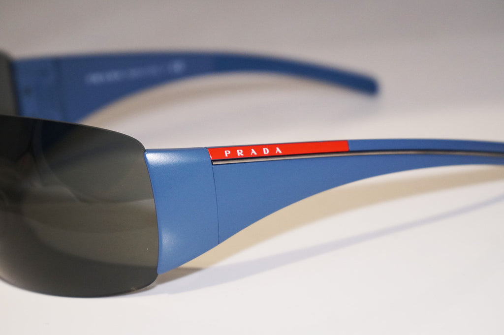 PRADA Mens Designer Sunglasses Blue Shield SPS 02L GW7-1A1 14711