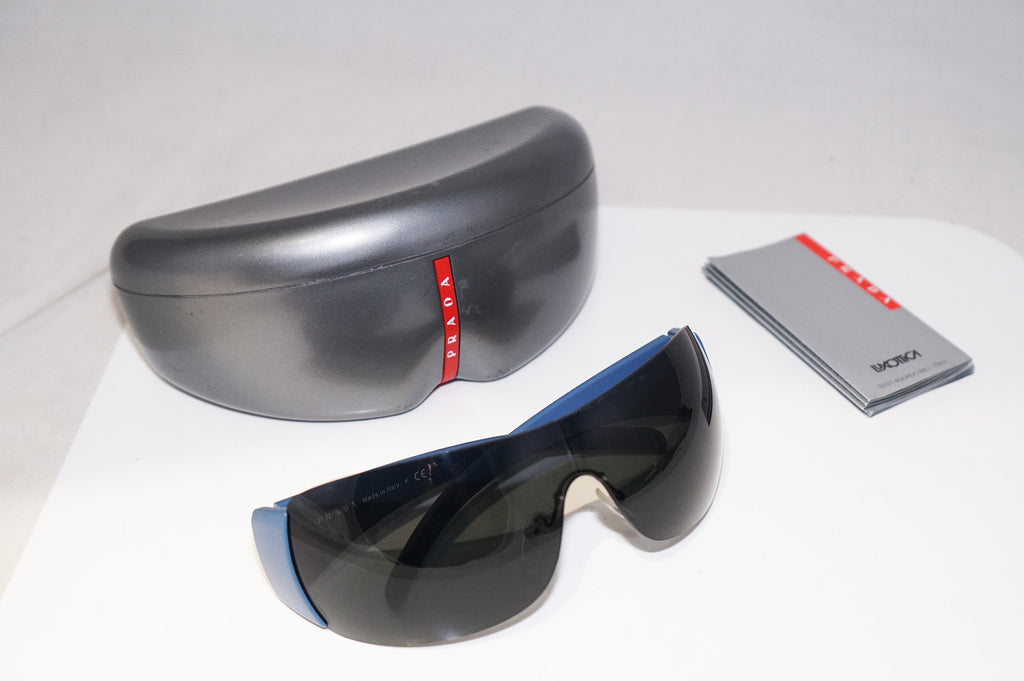 PRADA Mens Designer Sunglasses Blue Shield SPS 02L GW7-1A1 14711