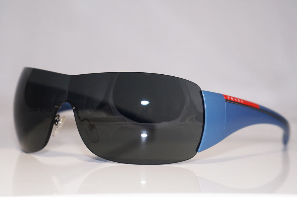 PRADA Mens Designer Sunglasses Blue Shield SPS 02L GW7-1A1 14711