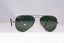 RAY-BAN Mens Boxed Designer Sunglasses Silver Aviator RB 3025 W3236 18451