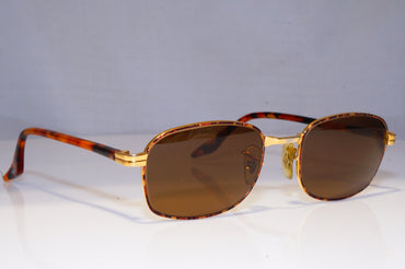 RAY-BAN Mens Vintage 1990 Designer Sunglasses Gold Rectangle W2190 BRN 15714