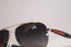 PRADA Mens Designer Polarized Sunglasses Silver Aviator SPS 53P 1BC-5W1 14696