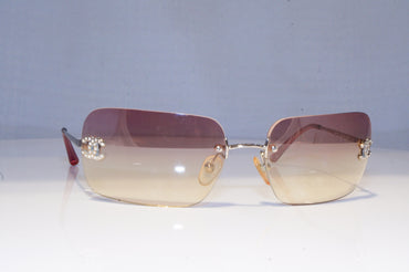 CHANEL Womens Diamante Designer Sunglasses Silver Rectangle 4017-D 124/58 18323