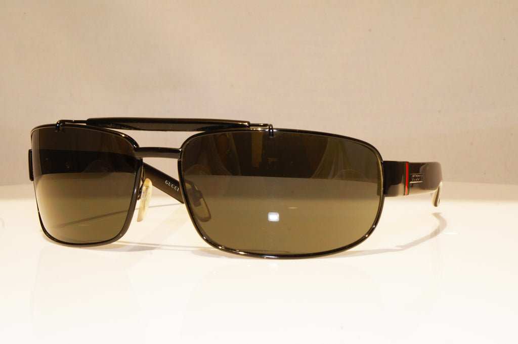 GUCCI Mens Vintage 1990 Designer Sunglasses Black Wrap GG 844/S GTSR7 18488