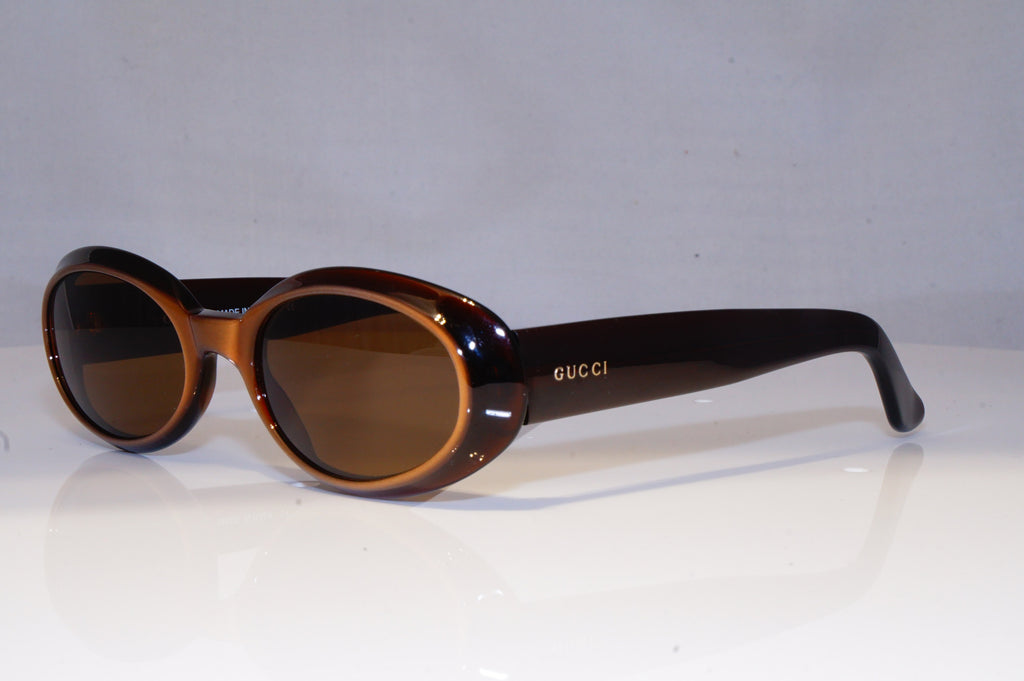 GUCCI Womens Vintage 1990 Designer Sunglasses Brown Oval GG 2419 7HH 19411
