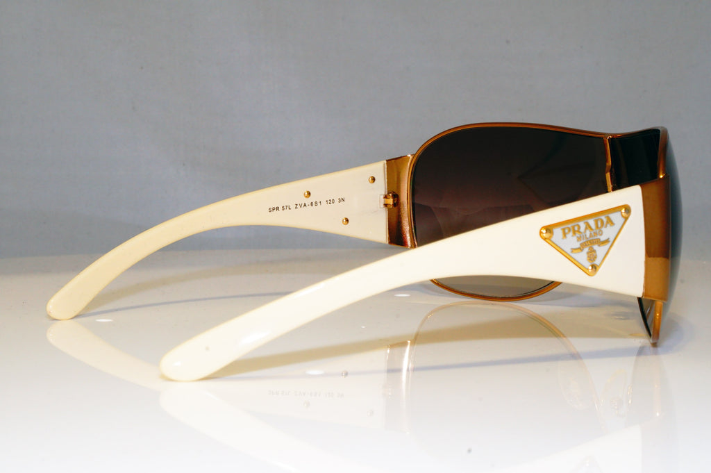 PRADA Mens Unisex Designer Sunglasses White Shield SPR 57L ZVA-6S1 17476