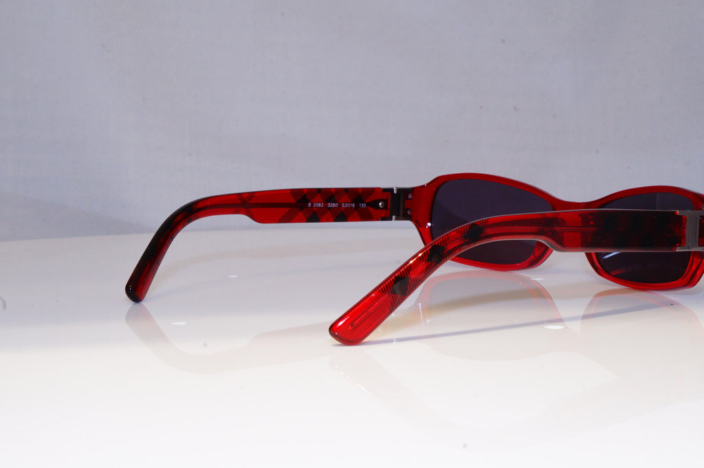 BURBERRY Mens Womens Unisex Designer Sunglasses Red Rectangle 2082 3260 12145