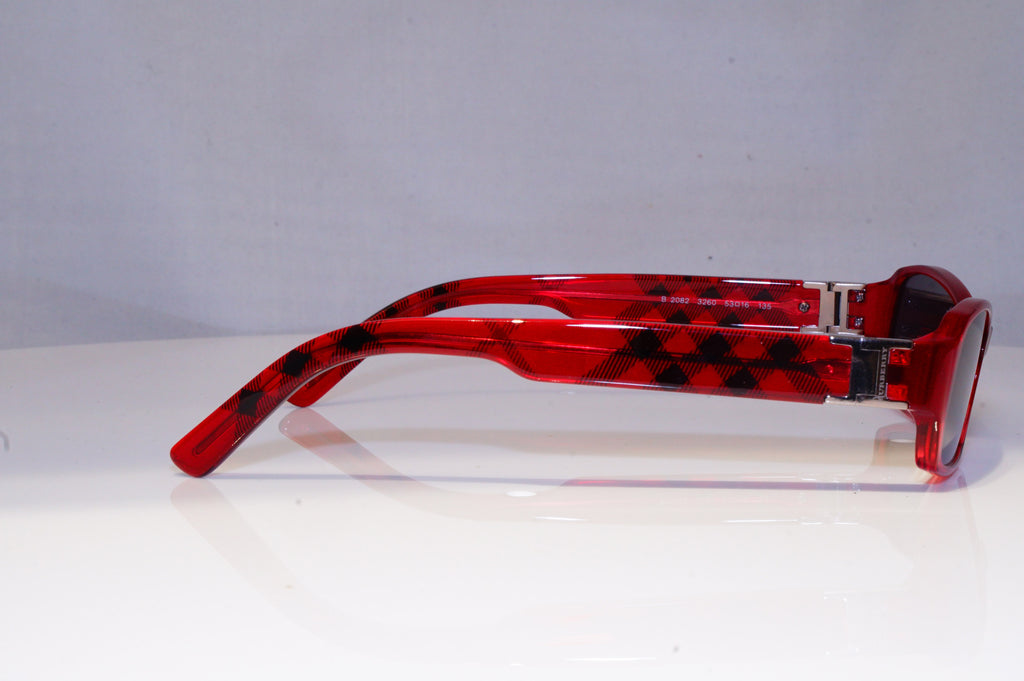 BURBERRY Mens Womens Unisex Designer Sunglasses Red Rectangle 2082 3260 12145