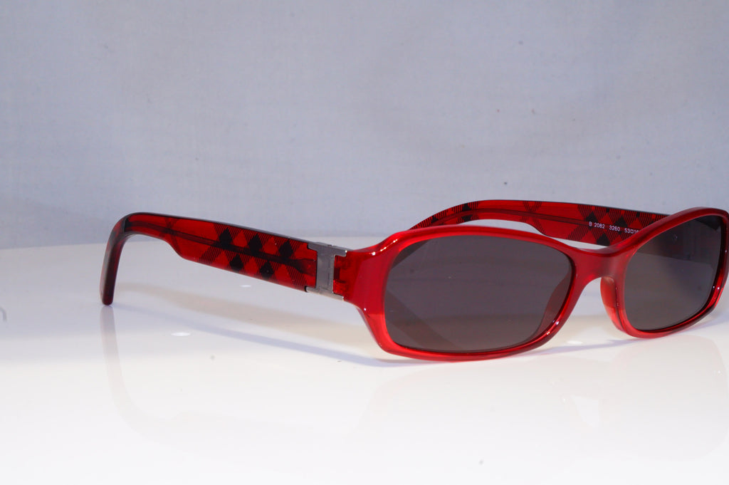 BURBERRY Mens Womens Unisex Designer Sunglasses Red Rectangle 2082 3260 12145