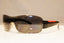 PRADA Mens Polarized Designer Sunglasses Black Shield SPS 52ES 5AV-5Z1 18489