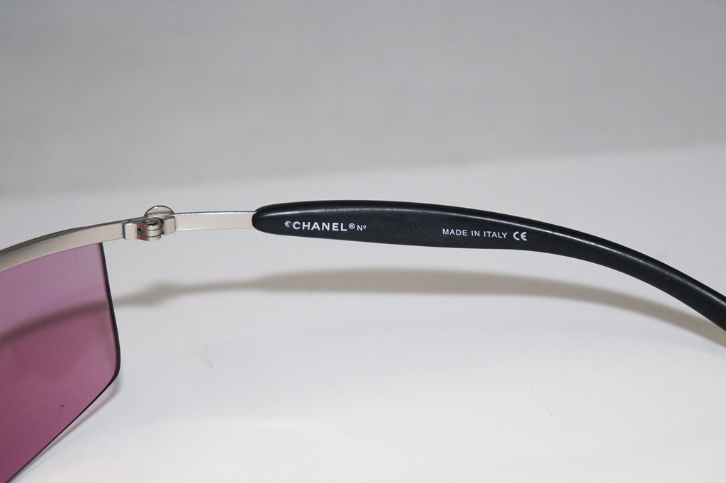 CHANEL Vintage Mens Unisex Designer Sunglasses Silver Wrap 4008 C123/76 14729