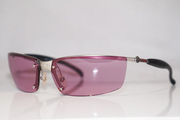 CHANEL Vintage Mens Unisex Designer Sunglasses Silver Wrap 4008 C123/76 14729