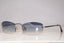 CHANEL Vintage Womens Designer Sunglasses Silver Rectangle 4002 C124/55 14707