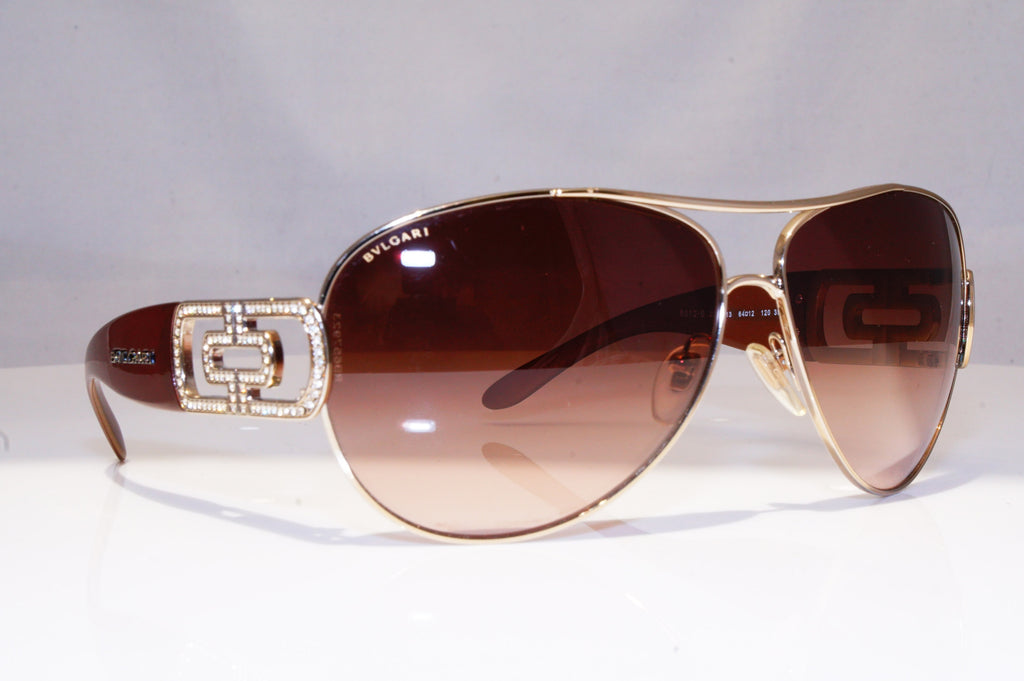 BVLGARI Womens Diamante Designer Sunglasses Brown Wrap 6012-B 278/13 18484