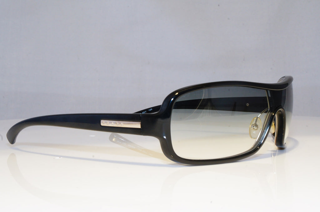 PRADA Mens Designer Sunglasses Black Shield SPR 10D 1AB-5D1 19328