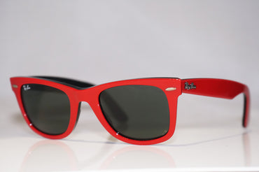 RAY-BAN Mens Unisex Designer Sunglasses Red Wayfarer RB 2140 955 16694