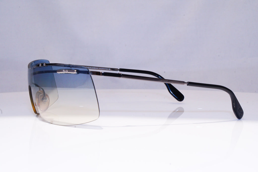 DOLCE & GABANNA Mens Vintage Designer Sunglasses Silver Shield D&G 2104 18507