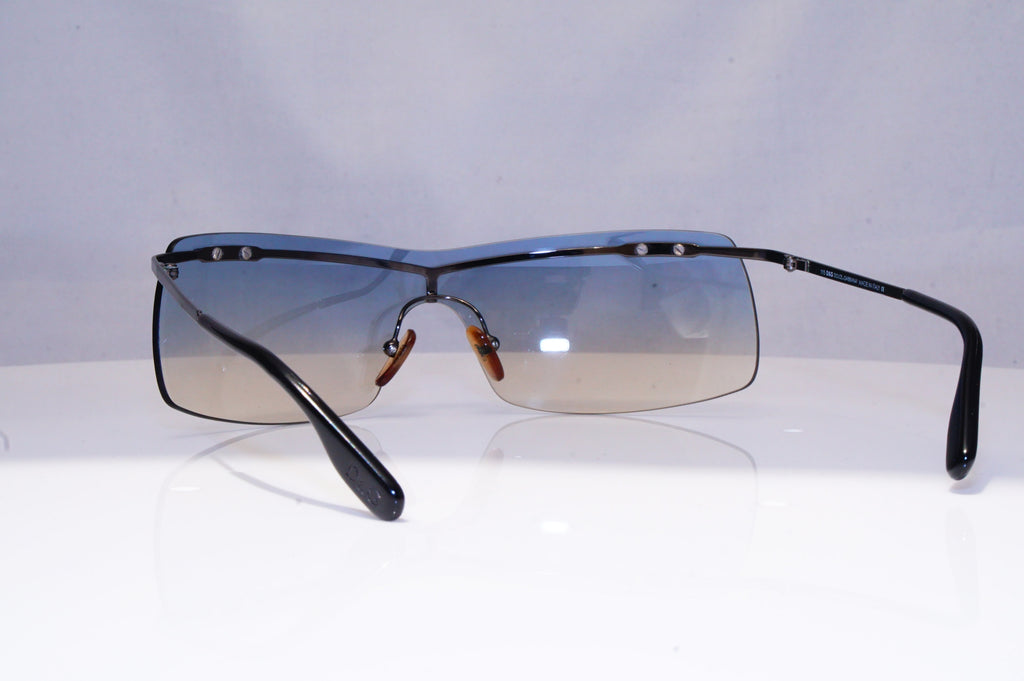 DOLCE & GABANNA Mens Vintage Designer Sunglasses Silver Shield D&G 2104 18507