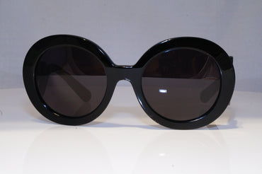 PRADA Womens Baroque Swirl Designer Sunglasses Black Round SPR 27N 1AB-5W1 15793