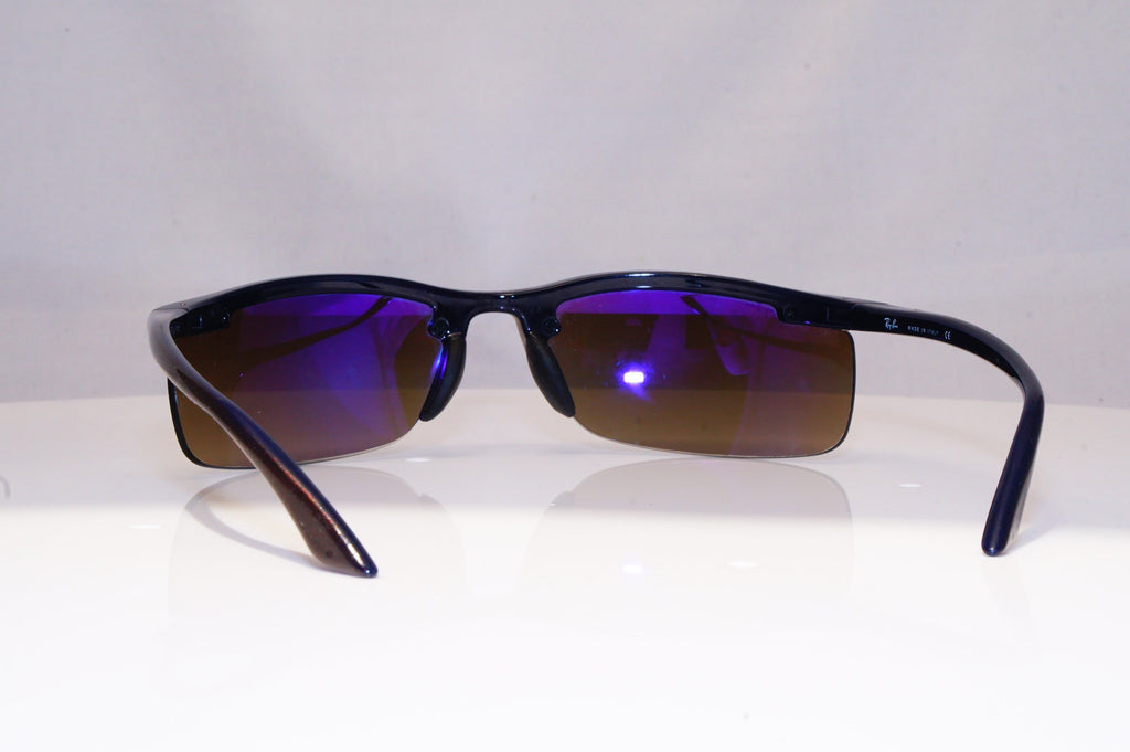 RAY-BAN Mens Mirror Designer Sunglasses Brown Wrap RB 4056 684/8W 18478