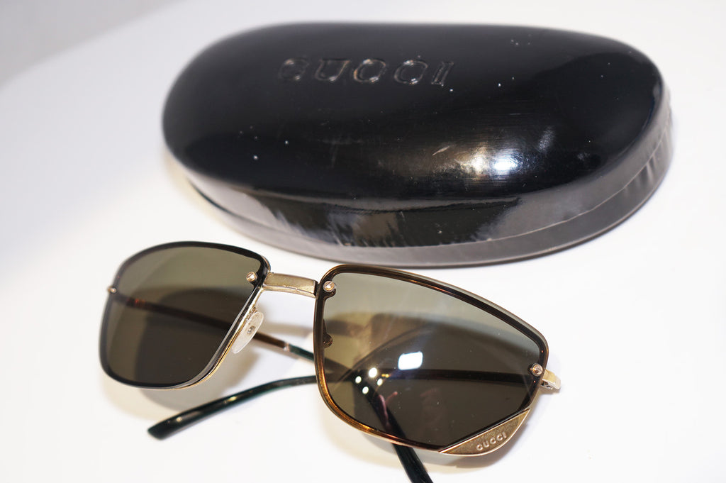 GUCCI 1990 Vintage Mens Designer Sunglasses Gold Square GG 1592 0D7 14665