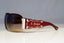 BVLGARI Womens Diamante Designer Sunglasses Burgundy Shield 6034-B 5038/13 19323