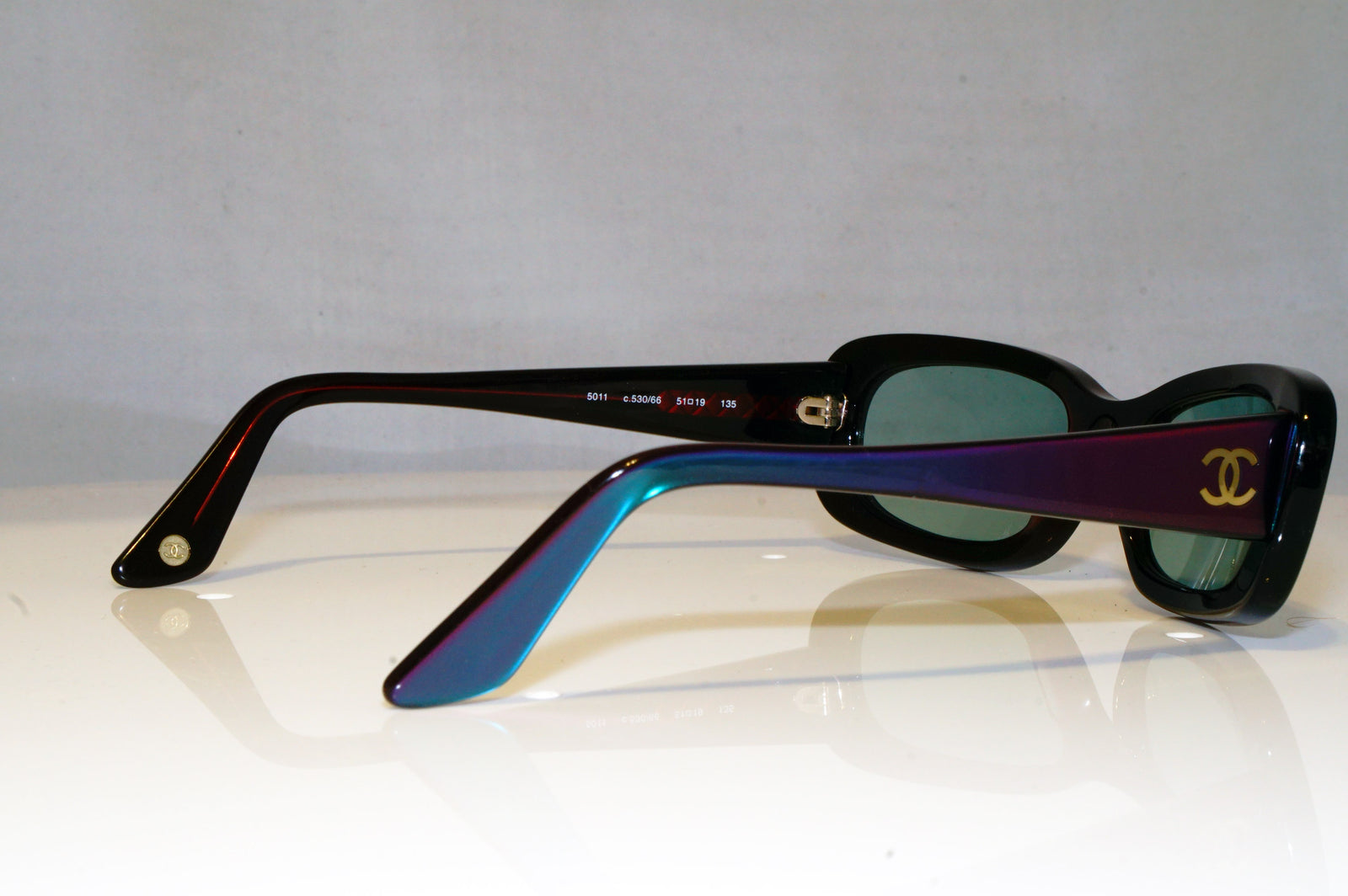 CHANEL Womens Designer Sunglasses Purple Rectangle 5011 530/66