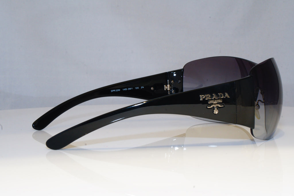 PRADA Womens Designer Sunglasses Black Shield SPR 22M 1AB-3M1 19344