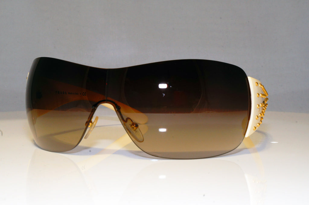 PRADA Mens Unisex Designer Sunglasses White Shield STUDDED SPR 29L ZVA-6S1 17452