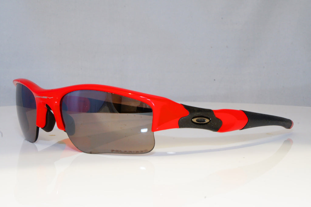 OAKLEY Mens Polarized Mirror Designer Sunglasses Red Wrap FLAT 03-898 14403