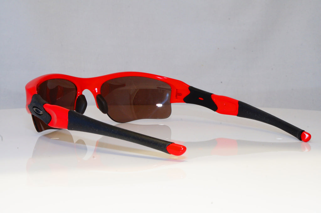 OAKLEY Mens Polarized Mirror Designer Sunglasses Red Wrap FLAT 03-898 14403